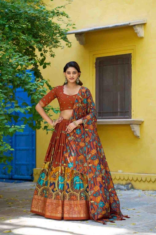 AKANKSHA 01 Tasar Silk ROG Wholesale lehenga choli manufacturers in Surat